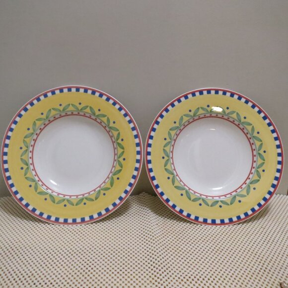 X2 Villeroy & Bock Rim Pasta Soup Bowl Twist-Bea 9.5" Fine Vilbo China Germany - Picture 3 of 6